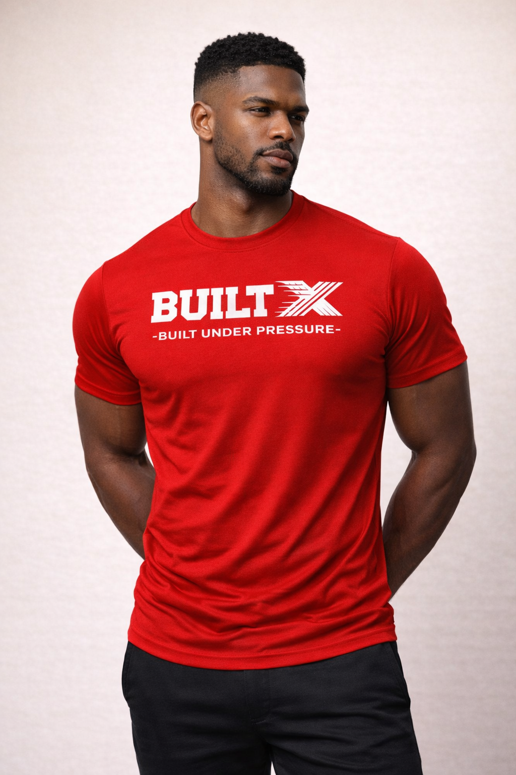 BUILTX Built Under Pressure Performance Red T-Shirt