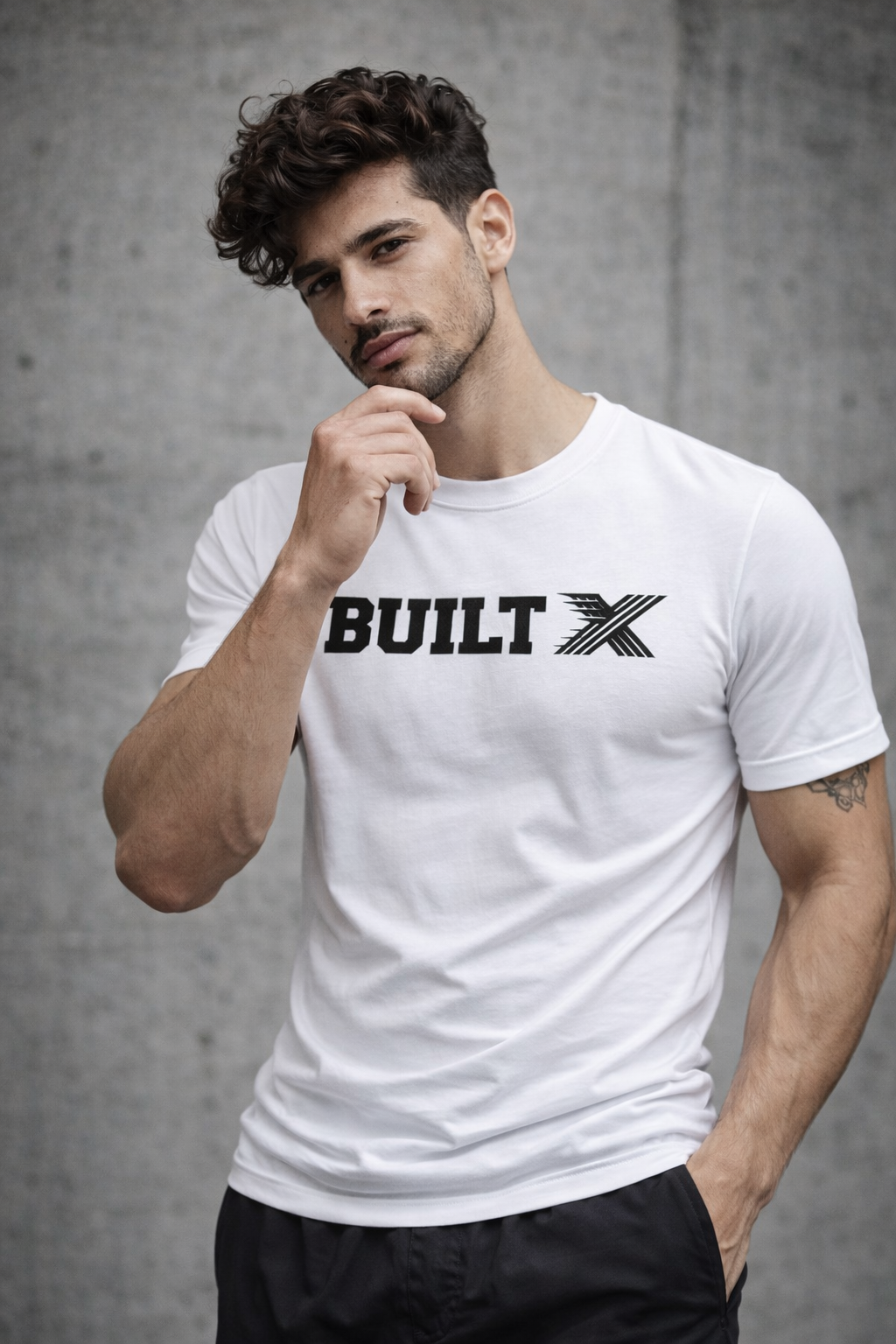 BUILTX Essential Logo White T-Shirt